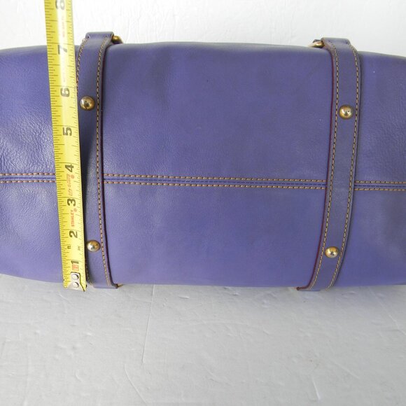 DOONEY & BOURKE FLORENTINE (LARGEST) LEATHER SATCHEL/CROSSBODY LAVENDER PURPLE! - Picture 4 of 14